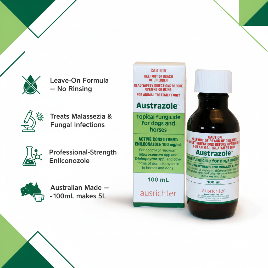 Austrazole benefits infographic - leave-on formula, Australian made, professional strength