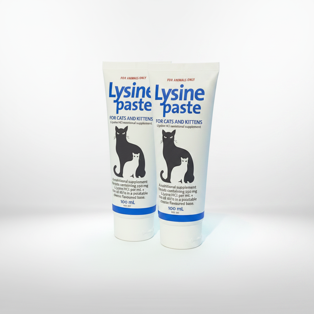 Two Lysine Paste 100mL tubes side by side - value pack hero shot